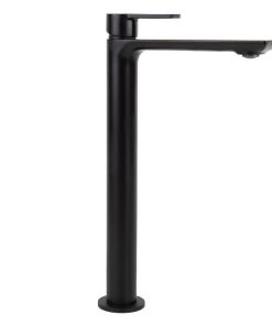 GRIFO ALTO MONOMANDO PARA LAVABO NEGRO MATE MODELO KERCH  25mm