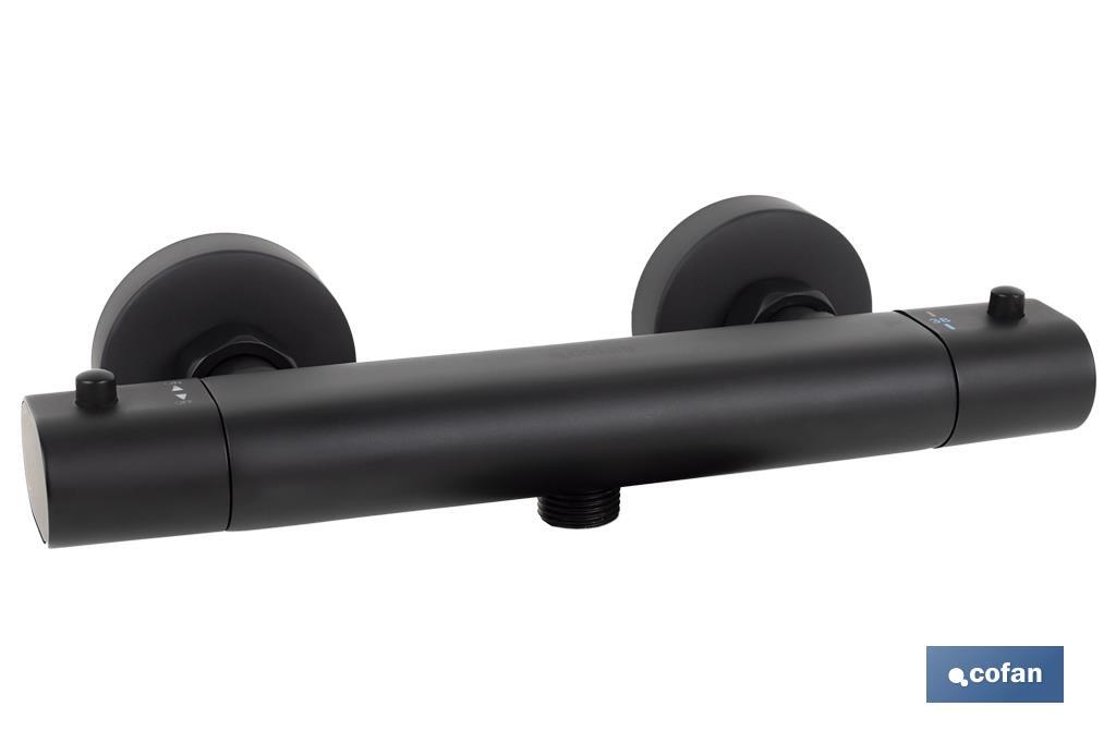 GRIFO TERMOSTATICO DUCHA NEGRO MATE MODELO KERCH 1 GRIFO TERMOSTATICO DUCHA NEGRO MATE MODELO KERCH