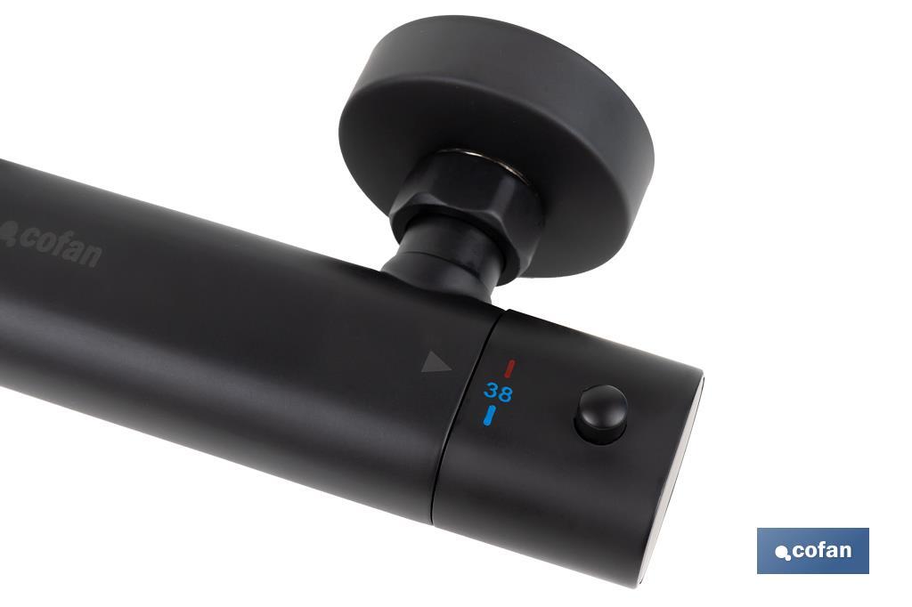 GRIFO TERMOSTATICO DUCHA NEGRO MATE MODELO KERCH 4 GRIFO TERMOSTATICO DUCHA NEGRO MATE MODELO KERCH - Imagen 4