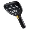 MANGO DUCHA NEGRO MATE 3 FUNCIONES