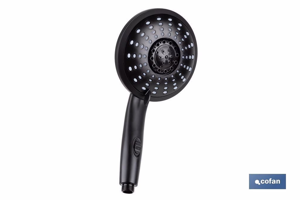 MANGO DUCHA NEGRO MATE 5 FUNCIONES - Imagen 4