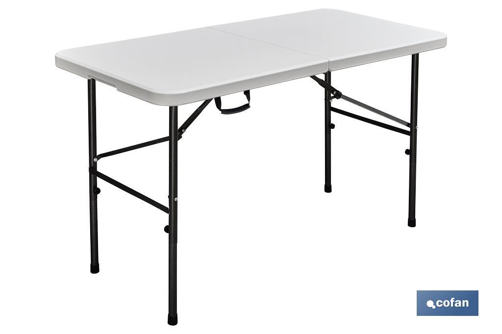 MESA PLEGABLE RECTANGULAR BLANCA 122x60x74 CM 1 MESA PLEGABLE RECTANGULAR BLANCA 122x60x74 CM