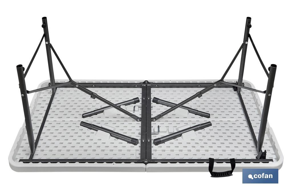 MESA PLEGABLE RECTANGULAR BLANCA 122x60x74 CM 3 MESA PLEGABLE RECTANGULAR BLANCA 122x60x74 CM - Imagen 3