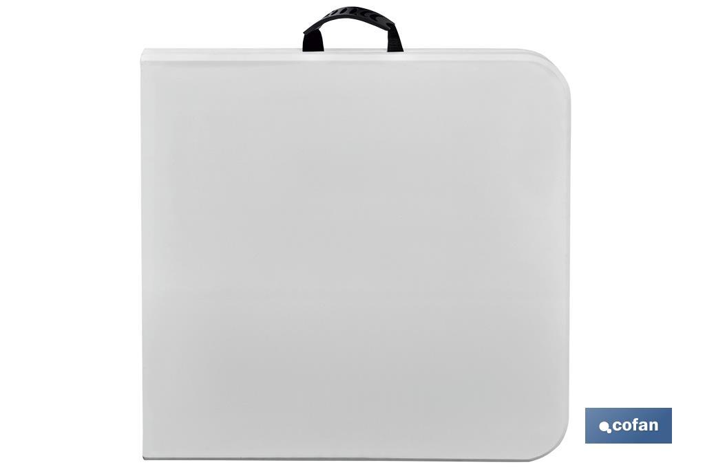MESA PLEGABLE RECTANGULAR BLANCA 122x60x74 CM 4 MESA PLEGABLE RECTANGULAR BLANCA 122x60x74 CM - Imagen 4