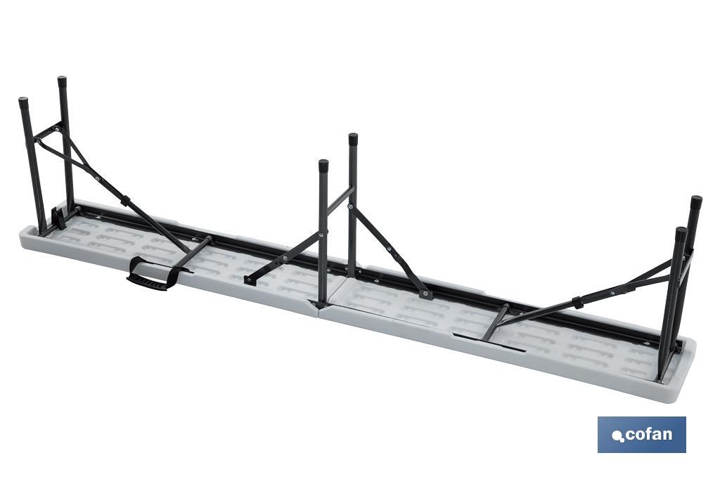 BANCO PLEGABLE RECTANGULAR BLANCO 180x25x43cm 3 BANCO PLEGABLE RECTANGULAR BLANCO 180x25x43cm - Imagen 3
