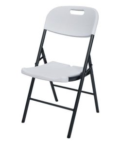 SILLA PLEGABLE BLANCA 46x53x88 cm