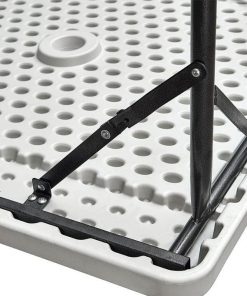 MESA PLEGABLE CUADRADA BLANCA 88x88x74cm