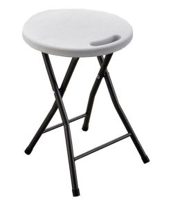 TABURETE PLEGABLE BLANCO 33x30x46cm