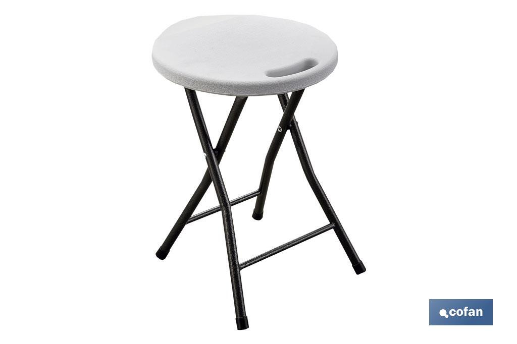 TABURETE PLEGABLE BLANCO 33x30x46cm 1 TABURETE PLEGABLE BLANCO 33x30x46cm
