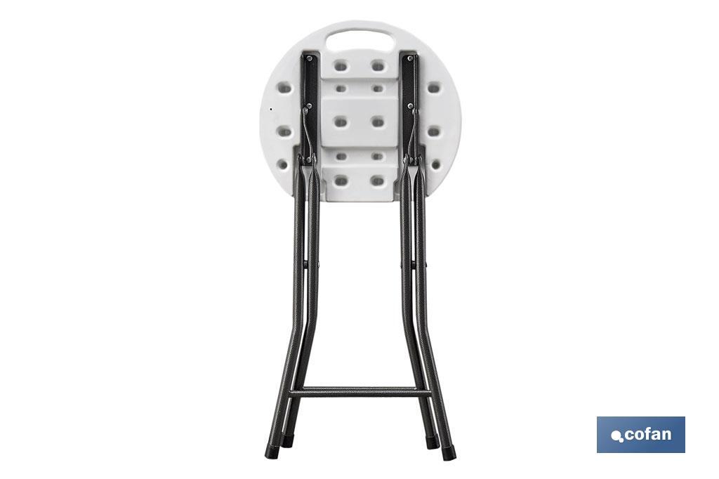 TABURETE PLEGABLE BLANCO 33x30x46cm 2 TABURETE PLEGABLE BLANCO 33x30x46cm - Imagen 2