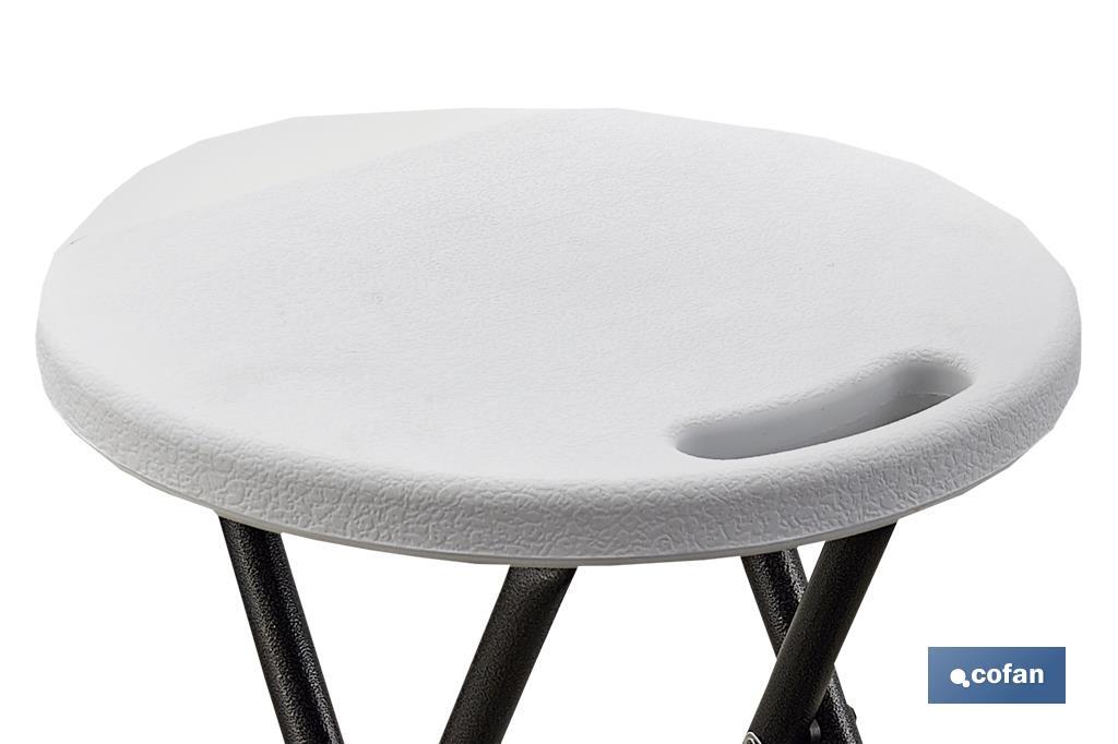 TABURETE PLEGABLE BLANCO 33x30x46cm 3 TABURETE PLEGABLE BLANCO 33x30x46cm - Imagen 3