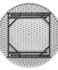 Alternative view of MESA REDONDA PLEGABLE BLANCA 120x74cm