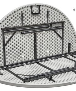 Alternative view of MESA REDONDA PLEGABLE BLANCA 180x74cm