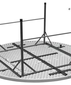 MESA REDONDA PLEGABLE BLANCA 180x74cm