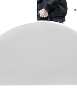 MESA REDONDA PLEGABLE BLANCA 180x74cm