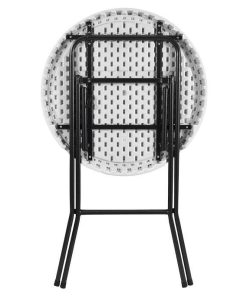 Alternative view of MESA ALTA PLEGABLE BLANCA 80x80x110cm