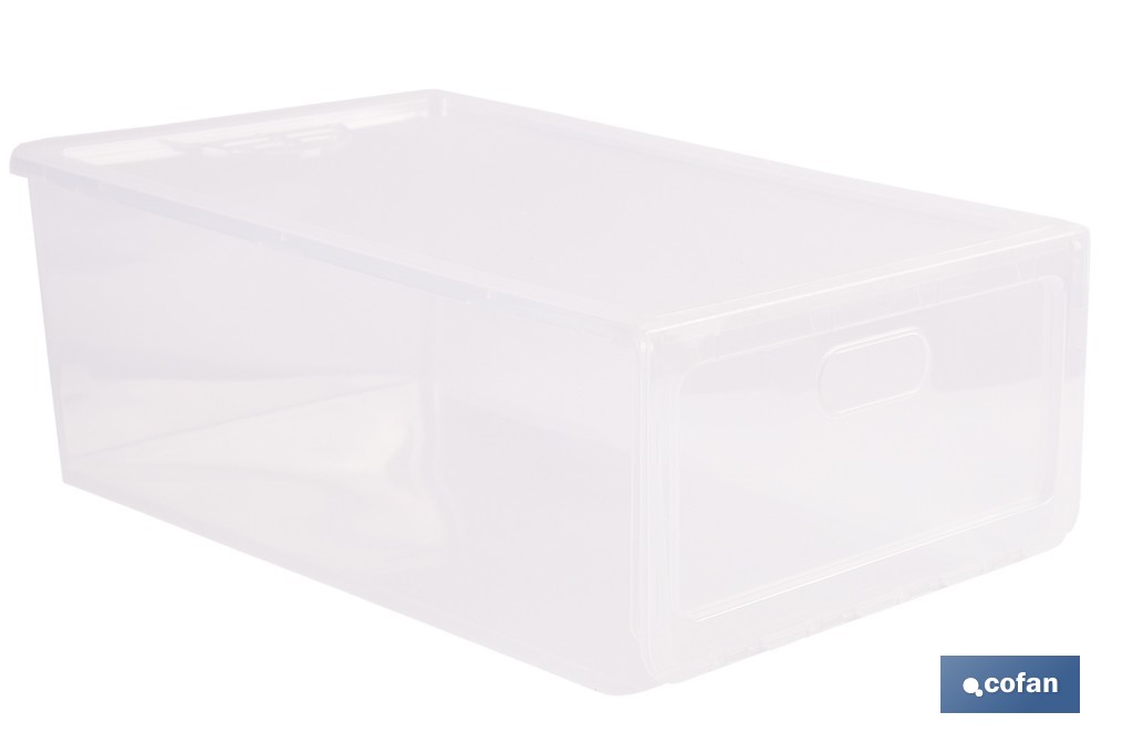 ZAPATERO APILABLE TRANSPARENTE 35,5 X 24,5 X 13,5 CM 1 ZAPATERO APILABLE TRANSPARENTE 35,5 X 24,5 X 13,5 CM