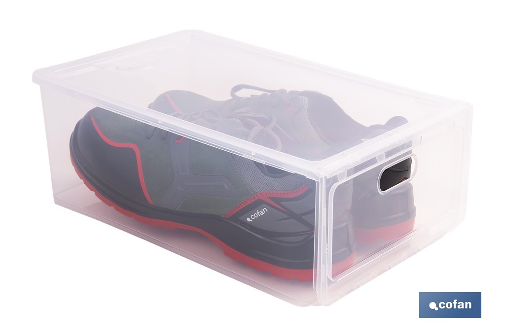 ZAPATERO APILABLE TRANSPARENTE 35,5 X 24,5 X 13,5 CM 2 ZAPATERO APILABLE TRANSPARENTE 35,5 X 24,5 X 13,5 CM - Imagen 2