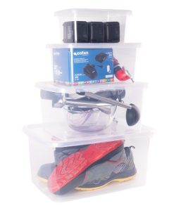 Alternative view of PACK DE 4 CAJAS DE ALMACENAJE TRANSPARENTES 4 L + 8 L + 15 L + 26 L