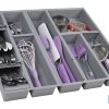 ORGANIZADOR PARA CAJÓN CON SEPARADORES DE COLOR GRIS 50 X 45 X 6,5 CM 8 ORGANIZADOR PARA CAJÓN CON SEPARADORES DE COLOR GRIS 50 X 45 X 6,5 CM