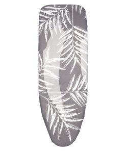 FUNDA ACOLCHADA PARA TABLA DE PLANCHAR 135 X 53 CM RAMAS GRIS BITONAL