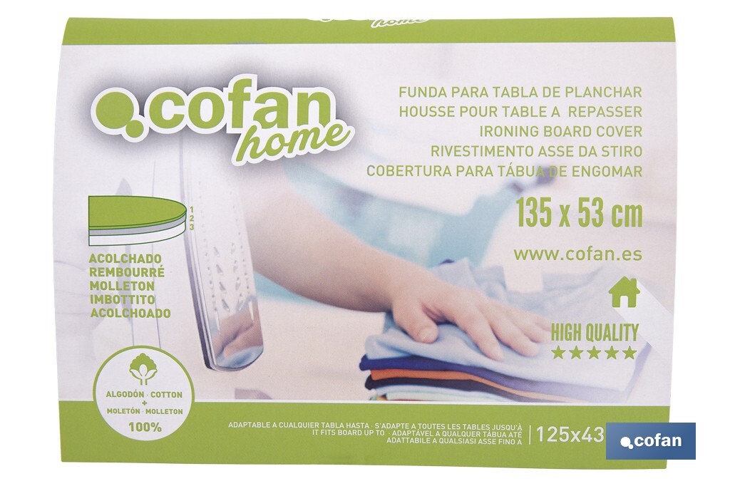FUNDA ACOLCHADA PARA TABLA DE PLANCHAR 135 X 53 CM RAMAS GRIS BITONAL 4 FUNDA ACOLCHADA PARA TABLA DE PLANCHAR 135 X 53 CM RAMAS GRIS BITONAL - Imagen 4