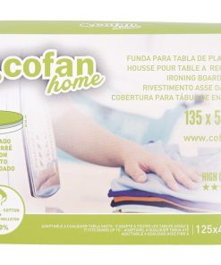 FUNDA ACOLCHADA PARA TABLA DE PLANCHAR 135 x 53 CM RAMAS VERDES