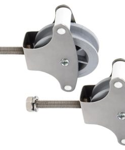 PACK 2 POLEAS PARA TENDEDERO ACERO INOXIDABLE 304 ROLDANA 4 CM