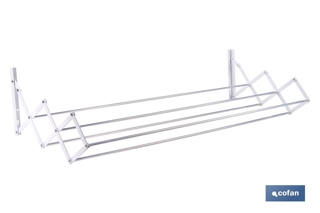 TENDEDERO EXTENSIBLE PARA PARED EN ALUMINIO LACADO 100 CM 1 TENDEDERO EXTENSIBLE PARA PARED EN ALUMINIO LACADO 100 CM