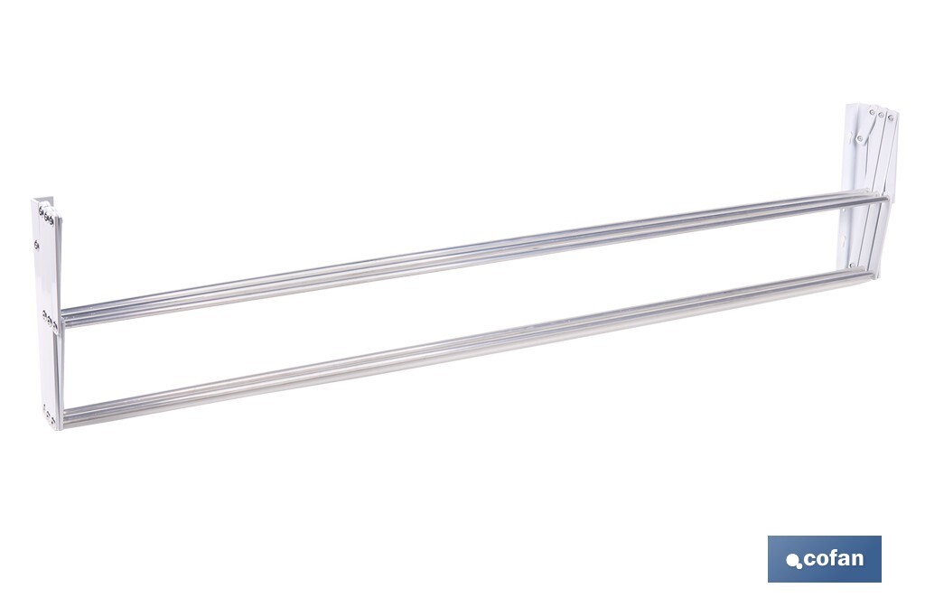 TENDEDERO EXTENSIBLE PARA PARED EN ALUMINIO LACADO 100 CM 3 TENDEDERO EXTENSIBLE PARA PARED EN ALUMINIO LACADO 100 CM - Imagen 3