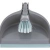 SET DE CEPILLO CON PALA Y BORDE DE GOMA COLOR TURQUESA/GRIS 33 x 23 x 9 CM