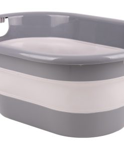 BARREÑO PLEGABLE GRIS/BLANCO 18 L