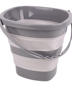 CUBO PLEGABLE COLOR GRIS/BLANCO 11 L