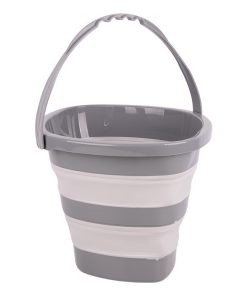 CUBO PLEGABLE COLOR GRIS/BLANCO 11 L