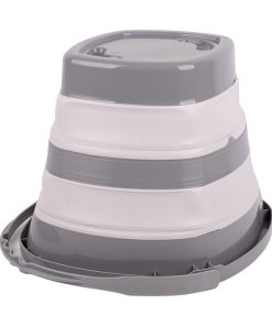 CUBO PLEGABLE COLOR GRIS/BLANCO 11 L