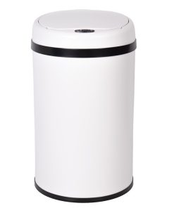 CUBO DE BASURA BLANCO CON SENSOR Y CUBO INTERIOR 30 L 52 X 30,5 CM