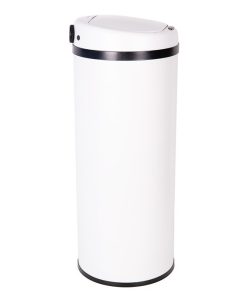 CUBO DE BASURA BLANCO CON SENSOR Y CUBO INTERIOR 50 L 30,5 X 78 CM