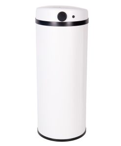 CUBO DE BASURA BLANCO CON SENSOR Y CUBO INTERIOR 50 L 30,5 X 78 CM