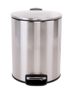 CUBO DE BASURA DE ACERO CON PEDAL Y CUBO INTERIOR 5 L 20,3 X 26,2 CM
