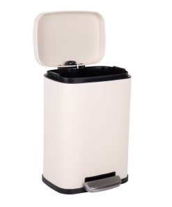 Alternative view of CUBO DE BASURA BEIGE CON PEDAL Y CUBO INTERIOR 5 L 21 X 18,5 X 30 CM
