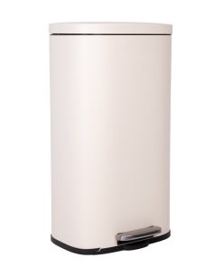 CUBO DE BASURA BEIGE CON PEDAL Y CUBO INTERIOR 30 L 34,2 X 29,3 X 63,5 CM