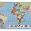 FELPUDO CON ESTAMPADO DIGITAL EL MUNDO 40 X 60 CM