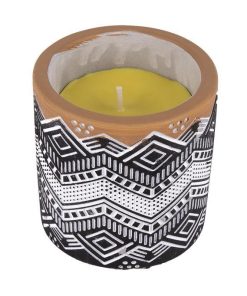 Alternative view of VELA AROMÁTICA DE CITRONELA MACETA DECORADA  170 G