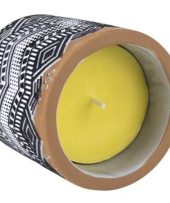 VELA AROMÁTICA DE CITRONELA MACETA DECORADA 170 G