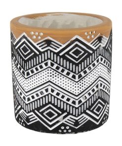 VELA AROMÁTICA DE CITRONELA MACETA DECORADA 170 G