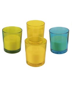 VELA AROMÁTICA DE CITRONELA VASO DECORADO  200 G