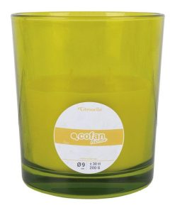 VELA AROMÁTICA DE CITRONELA VASO DECORADO 200 G