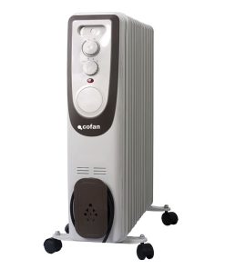 RADIADOR DE ACEITE CON TERMOSTATO REGULABLE 11 ELEMENTOS 2500 W