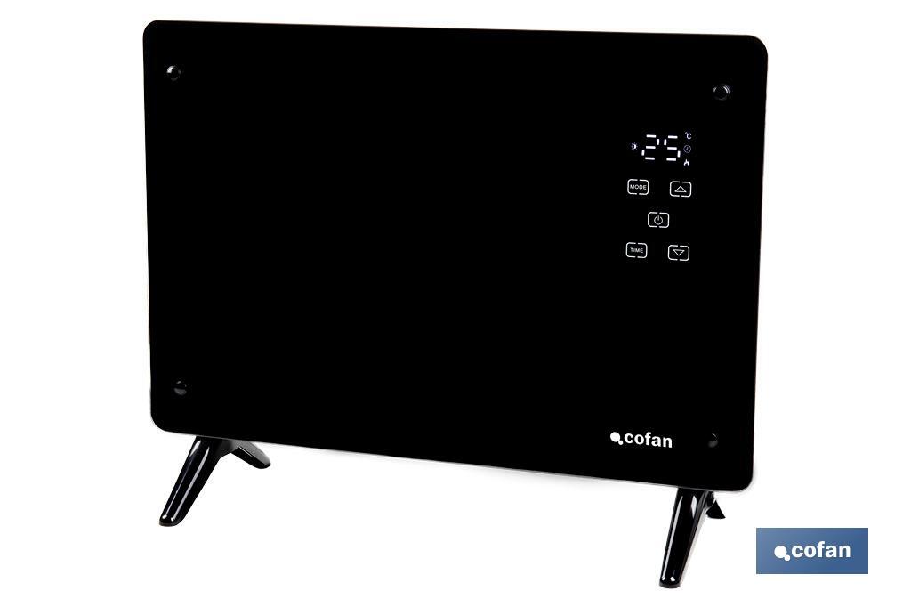 CONVECTOR DE PANEL DE VIDRIO PANTALLA LED 1500 W 1 CONVECTOR DE PANEL DE VIDRIO PANTALLA LED 1500 W