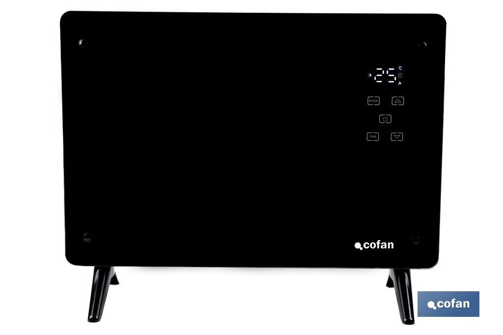 CONVECTOR DE PANEL DE VIDRIO PANTALLA LED 1500 W 2 CONVECTOR DE PANEL DE VIDRIO PANTALLA LED 1500 W - Imagen 2